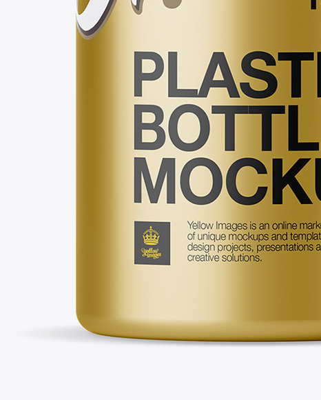 Metallic Plastic Bottle Mockup