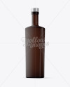 500ml Frosted Amber Glass Bottle Mockup - Half Side View 500ml Frosted Amber Glass Bottle Mockup - Half Side View