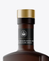 500ml Frosted Amber Glass Bottle Mockup - Half Side View 500ml Frosted Amber Glass Bottle Mockup - Half Side View