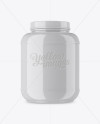 Glossy Protein Jar Mockup