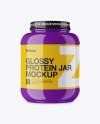 Glossy Protein Jar Mockup