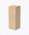 Kraft Box Mockup - Half Side View (High-Angle Shot)