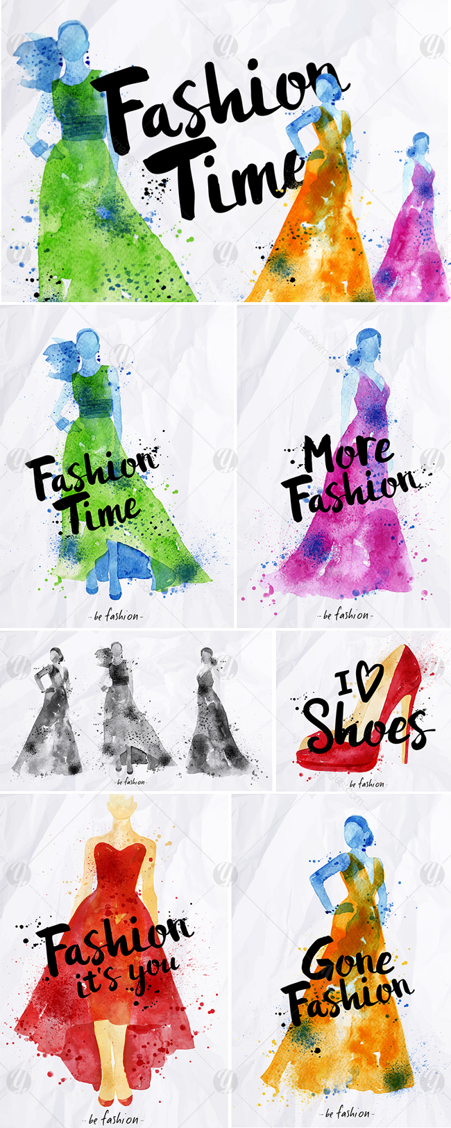 Watercolor Poster Fashion Watercolor Poster Fashion