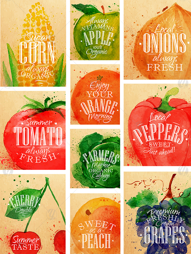 Poster Fruits & Vegetables Poster Fruits & Vegetables