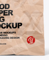 Kraft Paper Bag with Food Mockup