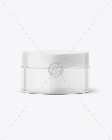 Matte Glass Cosmetic Jar Mockup