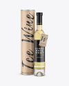 Clear Glass White Wine Bottle With Tube Mockup