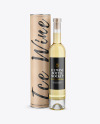 Clear Glass White Wine Bottle With Tube Mockup