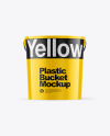 Glossy Plastic Bucket Mockup