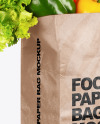 Kraft Paper Bag with Food Mockup