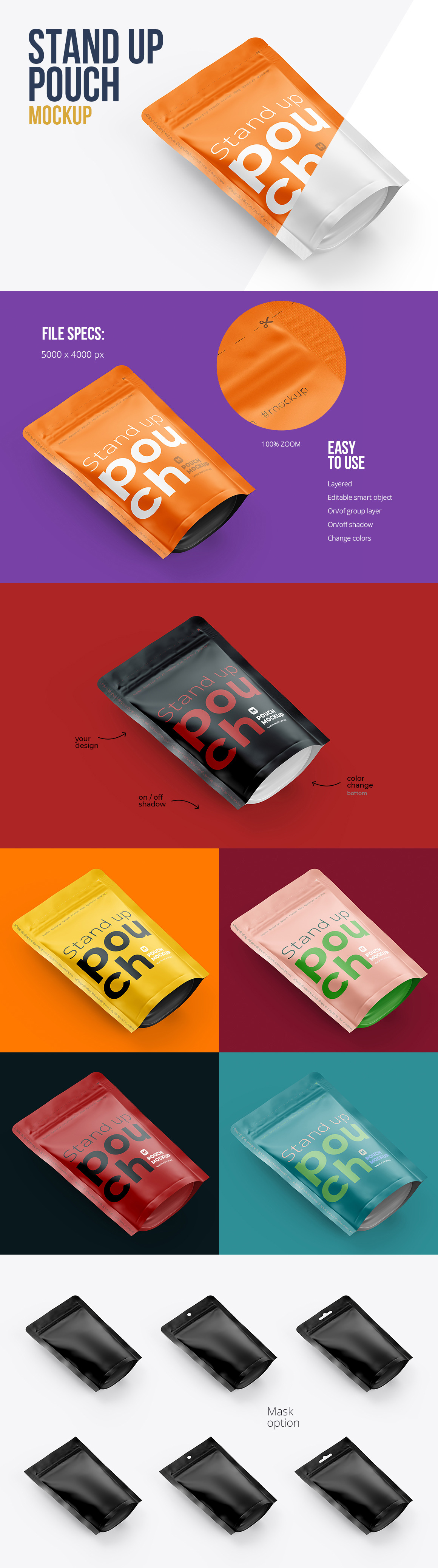 Zipper Stand Up Pouch Mockup Top Half Side Zipper Stand Up Pouch Mockup Top Half Side