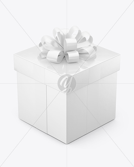 Glossy Gift Box Mockup Glossy Gift Box Mockup