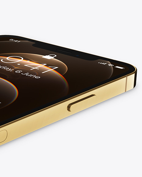 Apple iPhone 12 Pro Max Gold Mockup