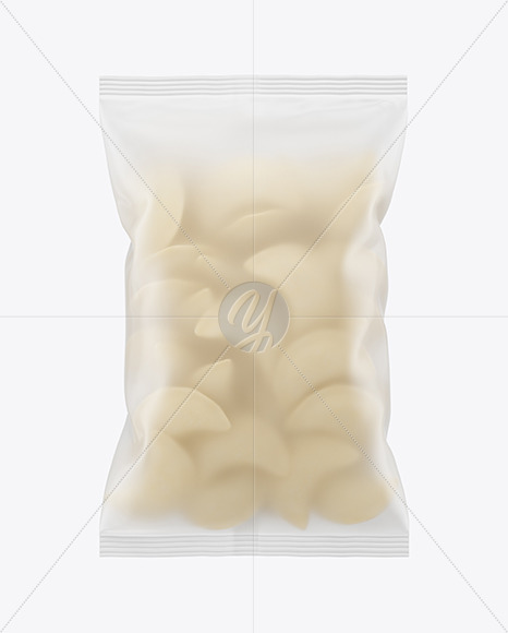 Frosted Plastic Bag With Frozen Pierogies Mockup