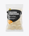 Frosted Plastic Bag With Frozen Pierogies Mockup