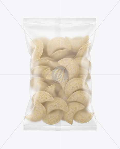 Matte Plastic Bag With Frozen Pierogies Mockup Matte Plastic Bag With Frozen Pierogies Mockup