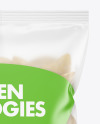 Matte Plastic Bag With Frozen Pierogies Mockup Matte Plastic Bag With Frozen Pierogies Mockup