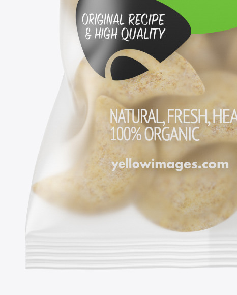 Matte Plastic Bag With Frozen Pierogies Mockup