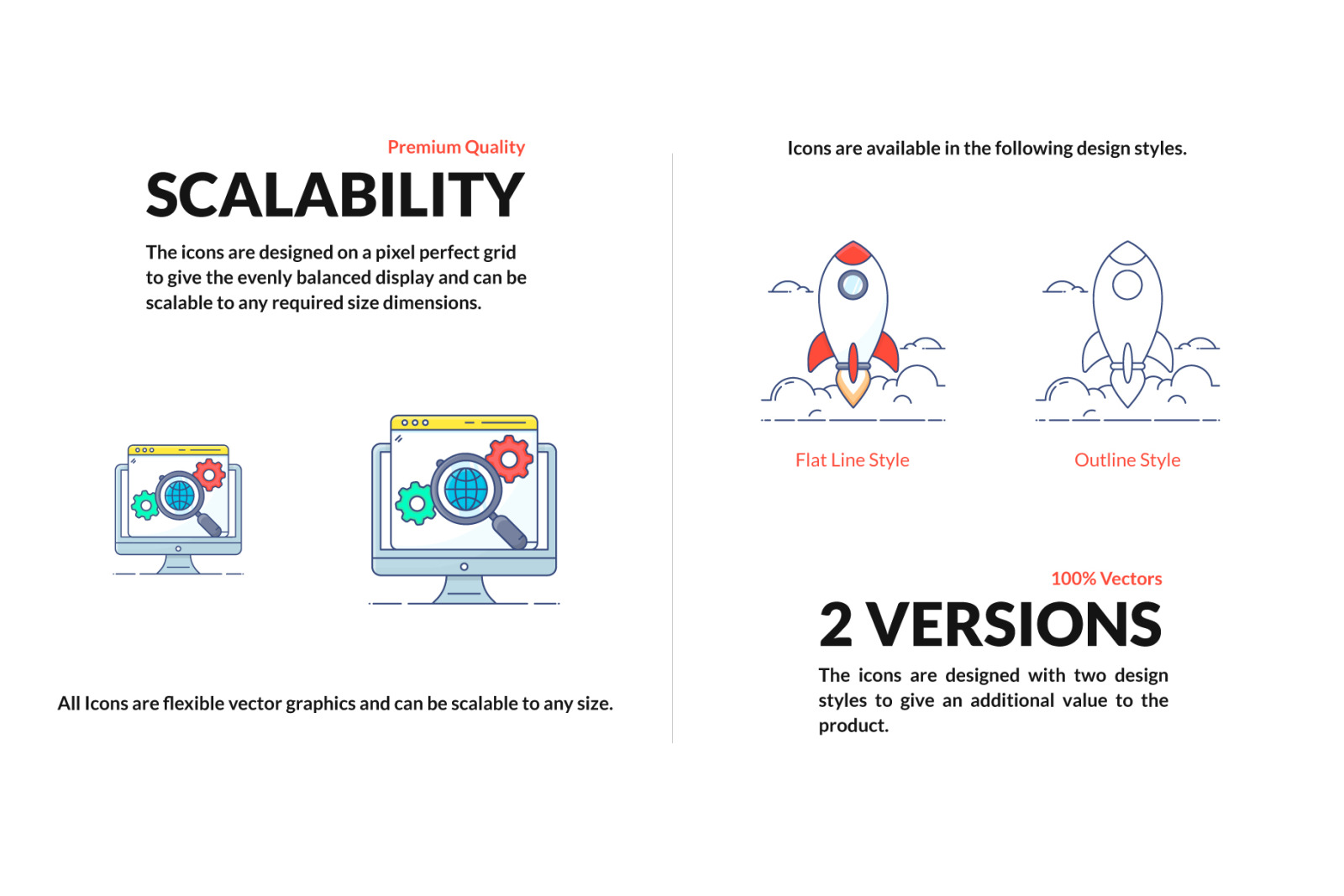 1200+ Flat Line Conceptual Icons