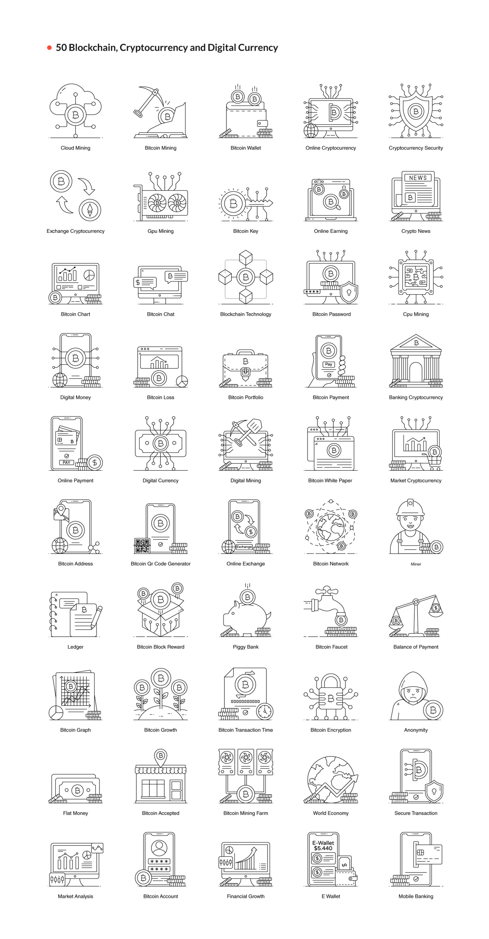 1200+ Flat Line Conceptual Icons 1200+ Flat Line Conceptual Icons