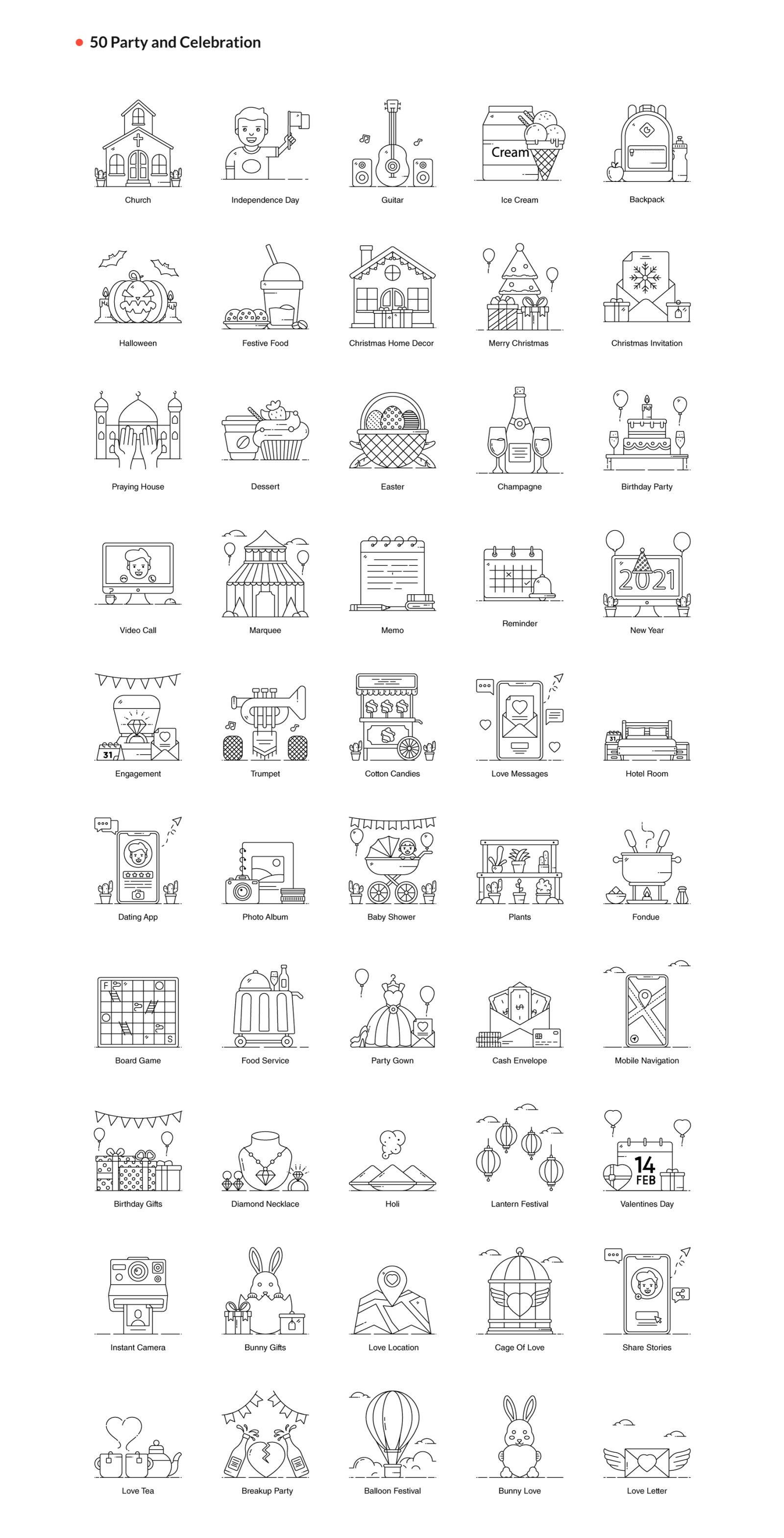 1200+ Flat Line Conceptual Icons 1200+ Flat Line Conceptual Icons