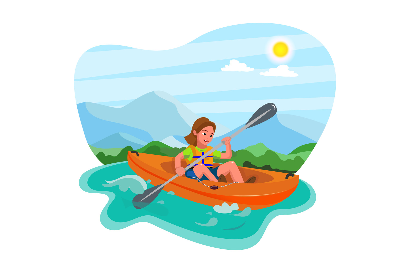 M171_ Enjoy Vacation Illustrations