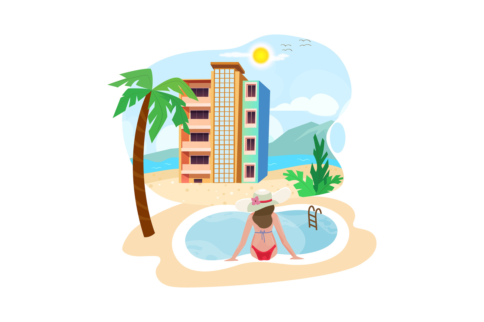 M171_ Enjoy Vacation Illustrations