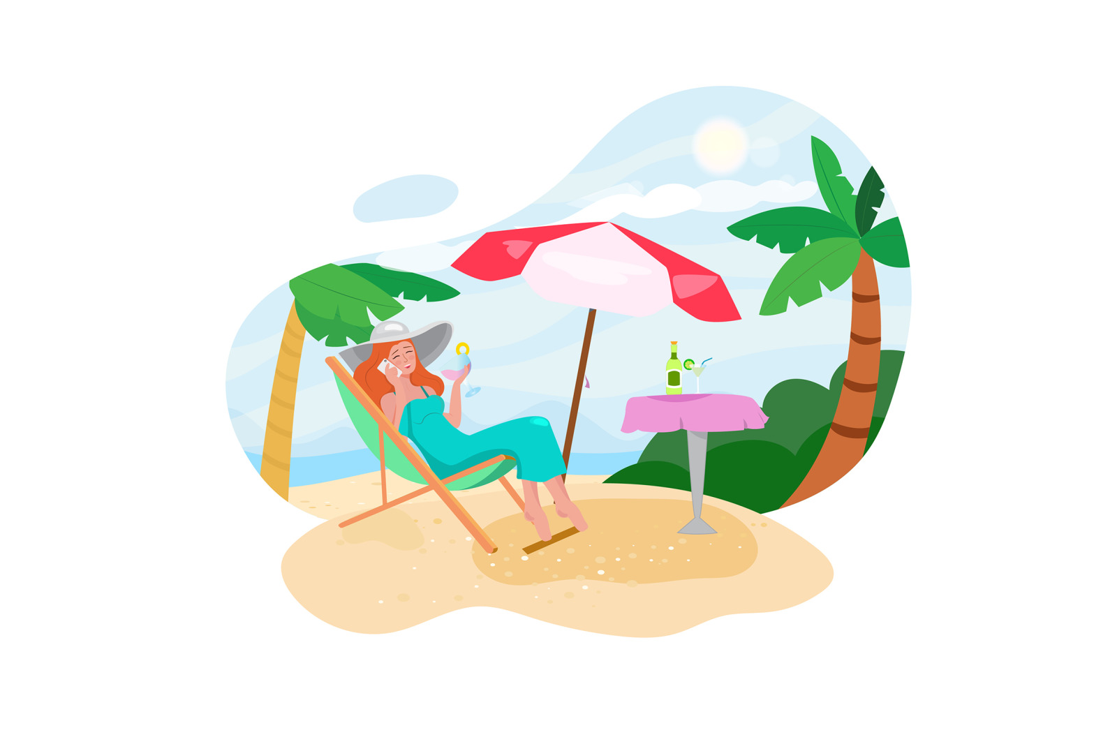 M171_ Enjoy Vacation Illustrations