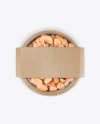 Paper Bowl With Peanuts Mockup