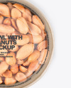 Paper Bowl With Peanuts Mockup