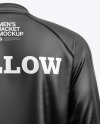 Men's Leather Bomber Jacket Mockup