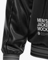 Men's Leather Bomber Jacket Mockup