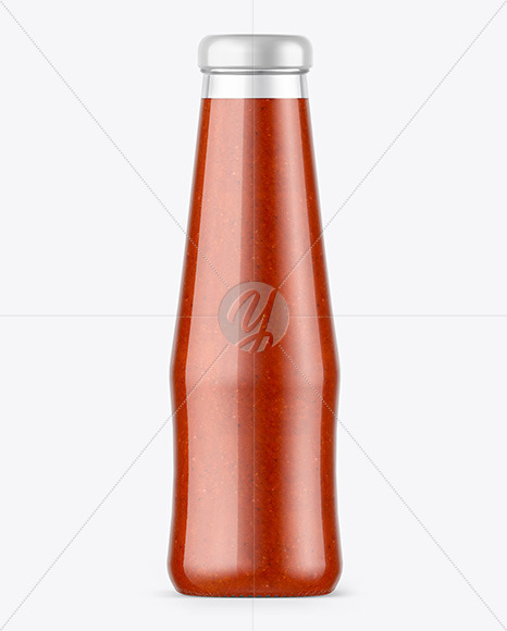 Red Hot Sauce Bottle Mockup