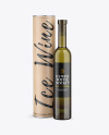 Antique Green Glass White Wine Bottle With Tube Mockup