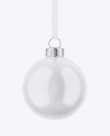 Glossy Christmas Ball Mockup