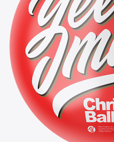 Glossy Christmas Ball Mockup