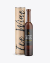 Amber Glass White Wine Bottle With Tube Mockup