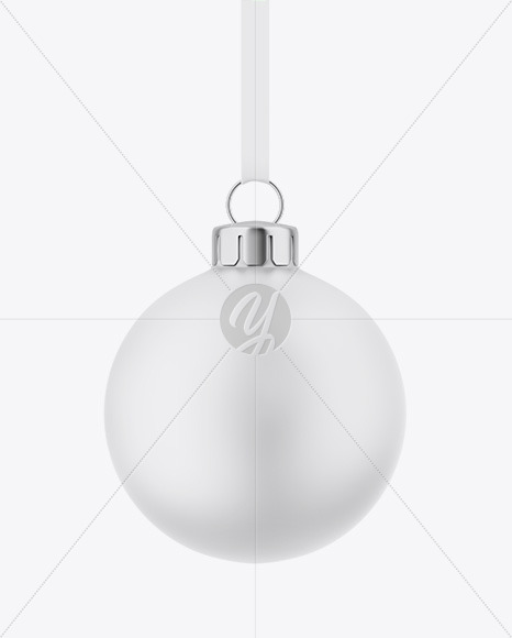 Matte Christmas Ball Mockup