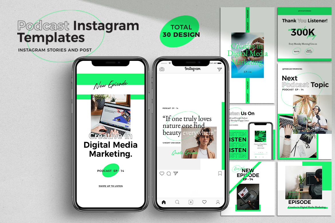 Podcast Instagram Pack Templates Podcast Instagram Pack Templates