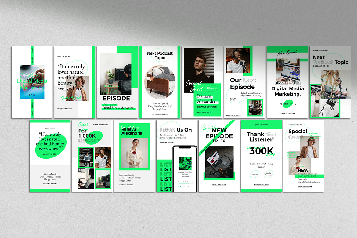 Podcast Instagram Pack Templates Podcast Instagram Pack Templates
