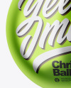Glossy Metallic Christmas Ball Mockup