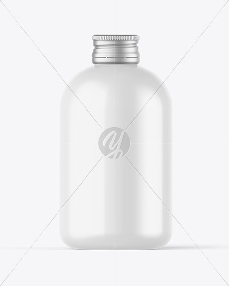 Glossy Bottle w/ Metallic Cap Mockup