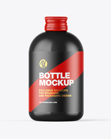 Glossy Bottle w/ Metallic Cap Mockup