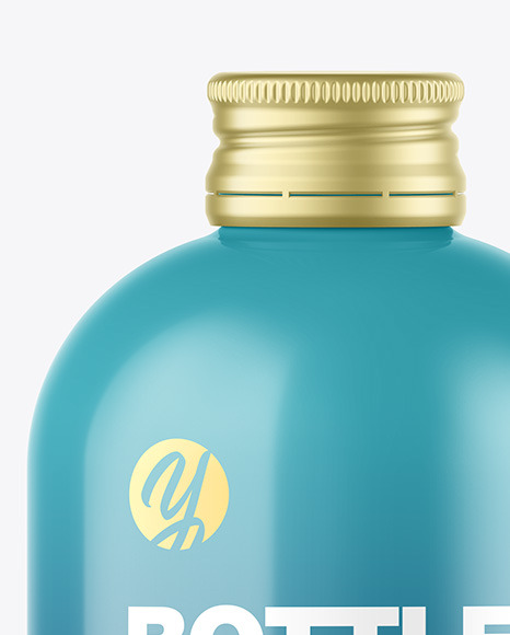 Glossy Bottle w/ Metallic Cap Mockup