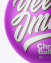 Matte Metallic Christmas Ball Mockup