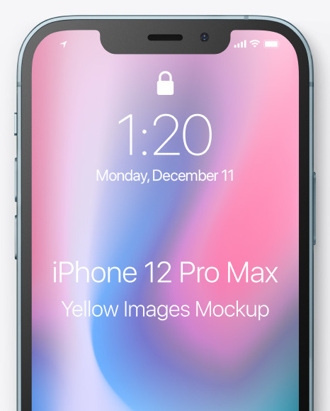 Apple iPhone 12 Pro Max Pacific Blue Mockup