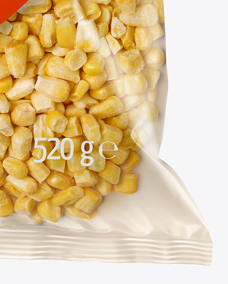 Plastic Bag With Frozen Corn Mockup