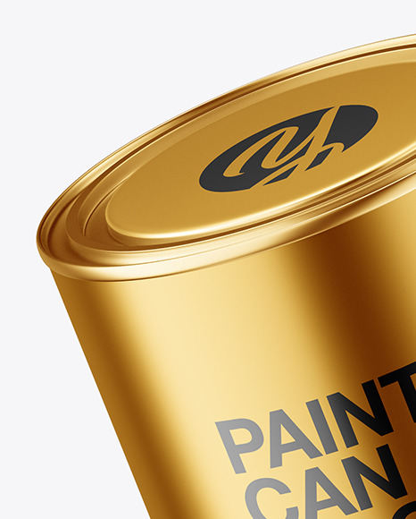 Paint Metallic Tin Can Mockup