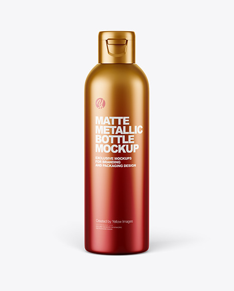 Matte Metallic Cosmetic Bottle Mockup - Make up products