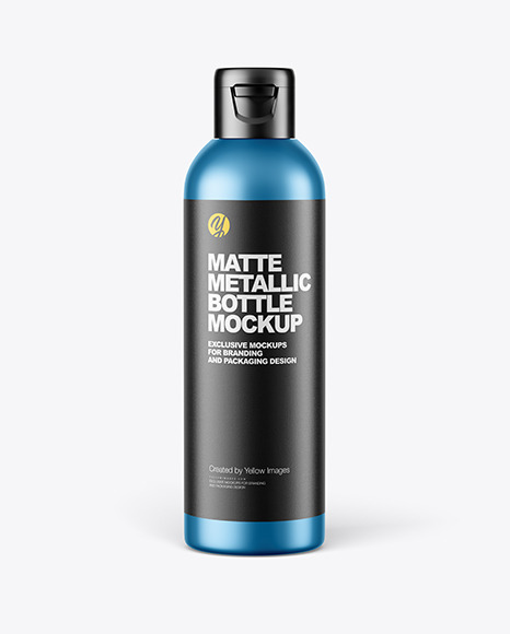 Matte Metallic Cosmetic Bottle Mockup